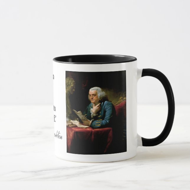 Mug Citation de Ben Franklin "la constitution des (Droite)