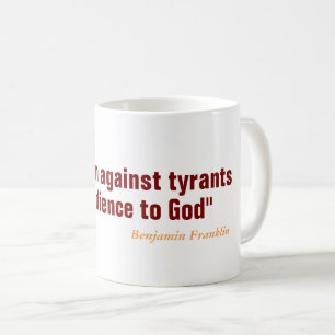 Mug Citation de Benjamin Franklin sur la rébellion