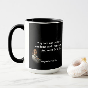 Mug Citation de Benjamin Franklin sur les imbéciles