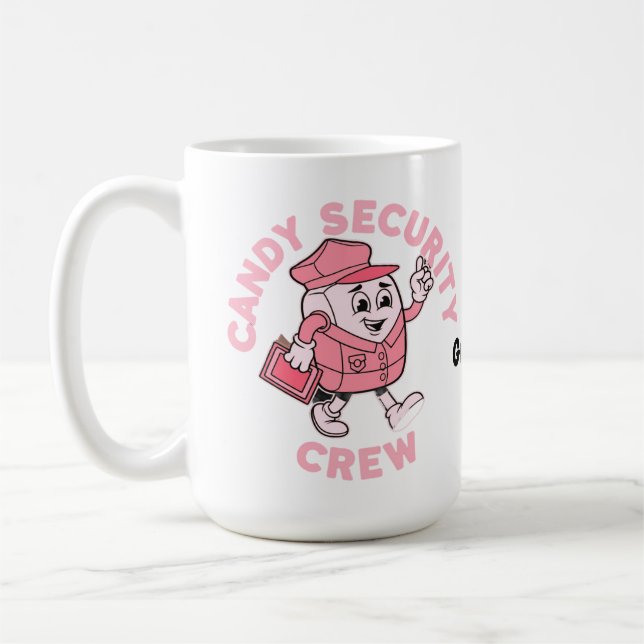 Mug Citation de bonbon Halloween drôle Équipe de sécur (Gauche)