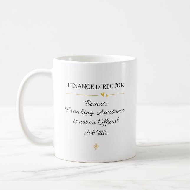 Mug Citation de bureau de directeur financier (Gauche)