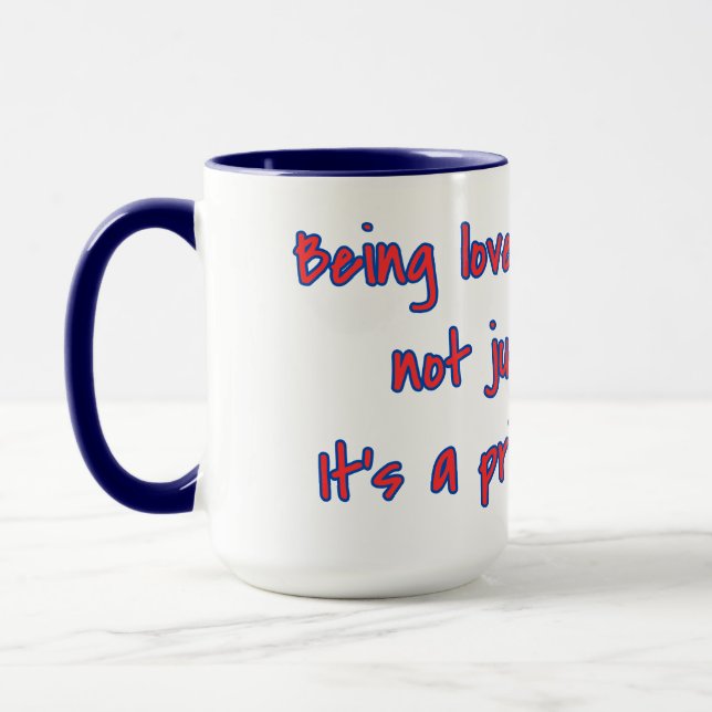Mug Citation de cadeau et de privilège aimé par un chi (Gauche)