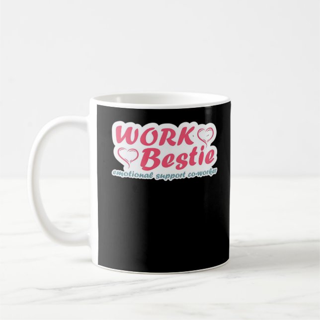Mug Citation de cadeaux de bestie de travail Aide émot (Gauche)