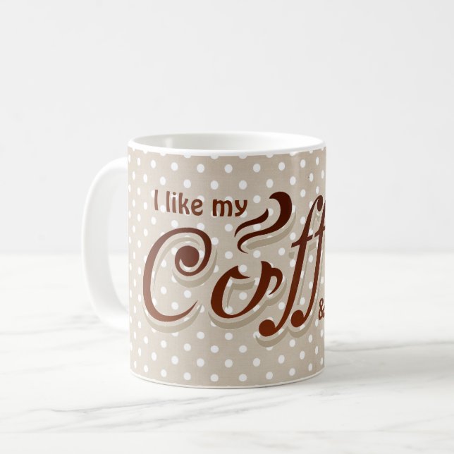 Mug citation de café amusante sur des pois (Devant gauche)