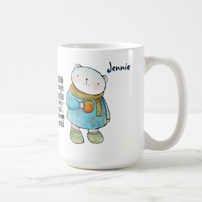 Mug Citation de café d'ours (Droite)