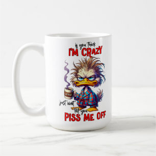 Mug Citation de café sarcastique de canard grincheux