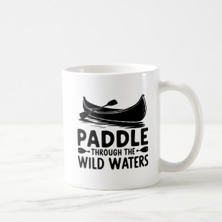 Mug Citation de canot d'aventure Silhouette Paddle Art