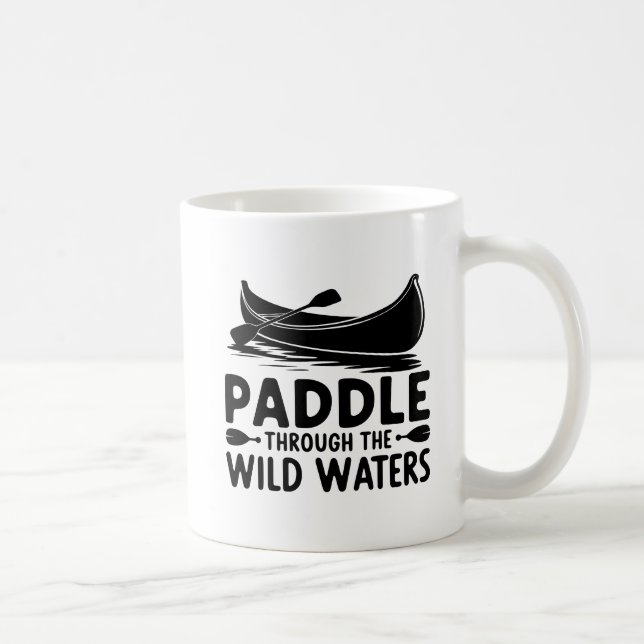 Mug Citation de canot d'aventure Silhouette Paddle Art (Droite)