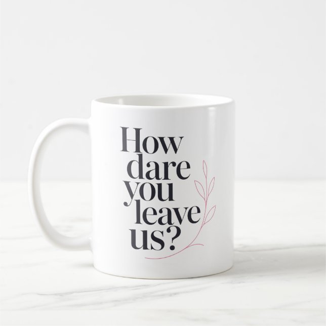 Mug Citation de chance sarcastique pour collègue de tr (Gauche)