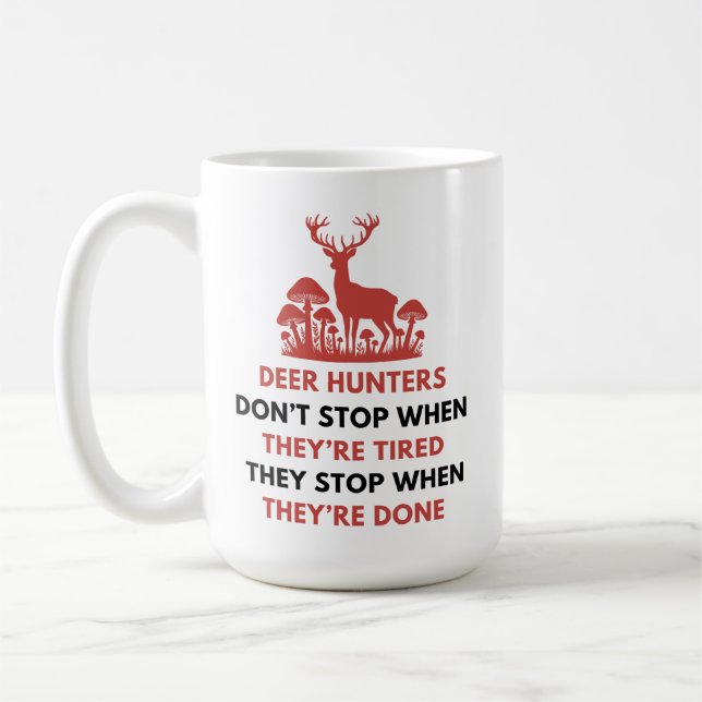 Mug Citation de Chasseur de cerfs | Cadeau de chasse a (Gauche)