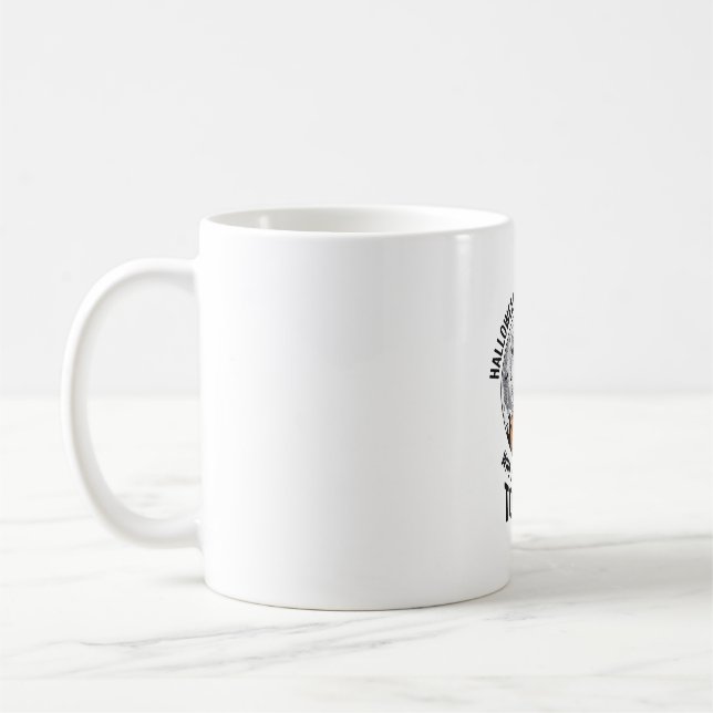 Mug Citation de chat Halloween Citrouille Sorcière Gra (Gauche)