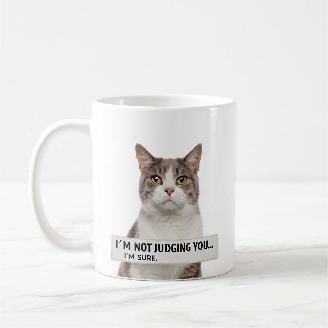 Mug Citation de chat sarcastique jugeant l'art minimal (Gauche)