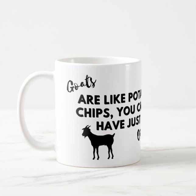 Mug Citation de chèvre amusante : Les chèvres sont com (Gauche)