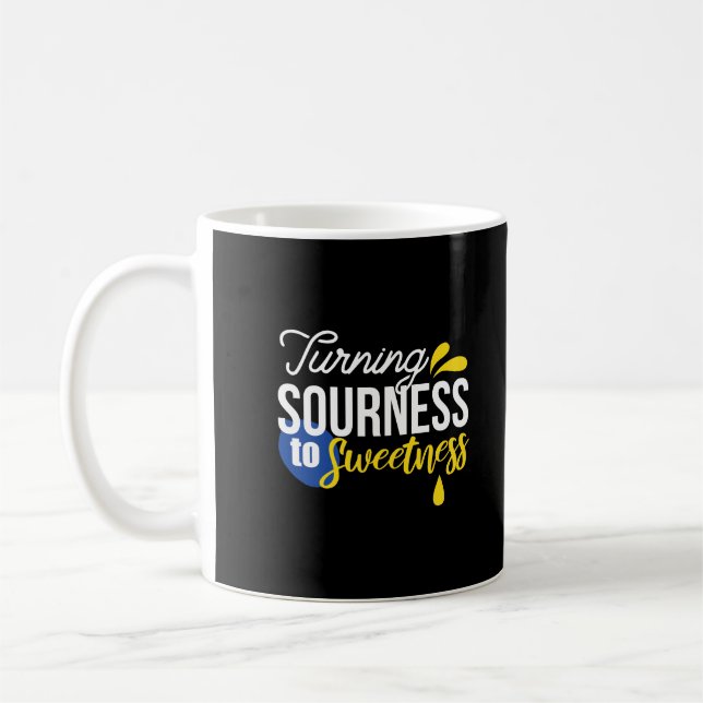 Mug Citation de citron motivationnelle de l'aigre à la (Gauche)