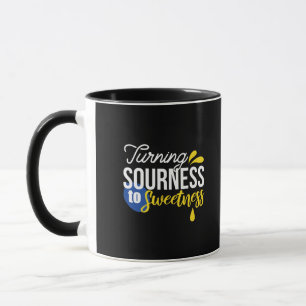 Mug Citation de citron motivationnelle de l'aigre à la
