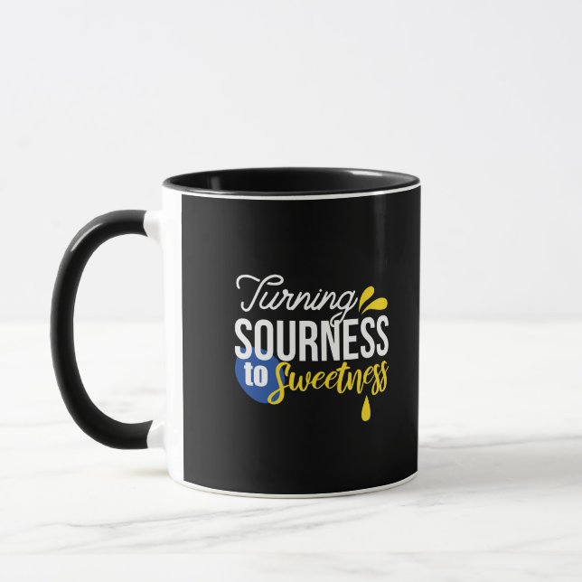 Mug Citation de citron motivationnelle de l'aigre à la (Gauche)