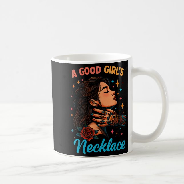 Mug Citation de collier préféré d'une bonne fille (Droite)