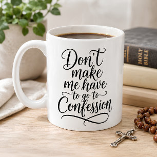 Mug Citation de confession catholique drôle