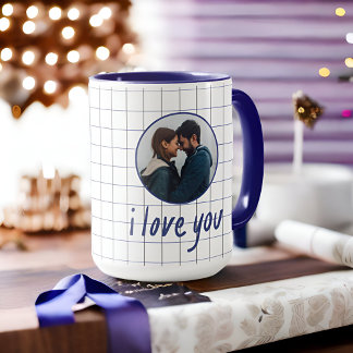 Mug Citation de couple romantique Royal Blue esthétiqu