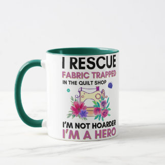 Mug Citation de couture drôle Machine à coudre florale