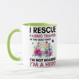 Mug Citation de couture drôle Machine à coudre florale