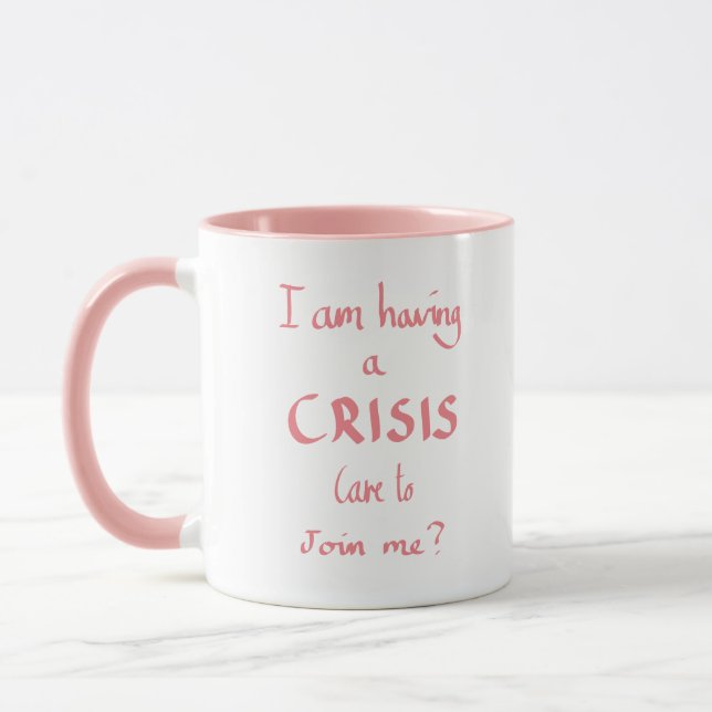 Mug Citation de crise amusante Bureau Famille Panique  (Gauche)