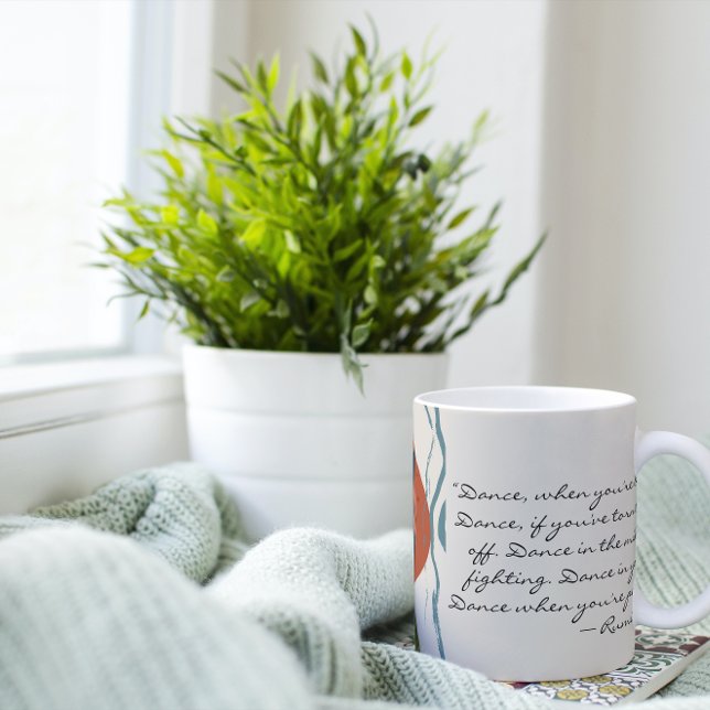 Mug Citation de danse Rumi avec danseuse (Créateur téléchargé)