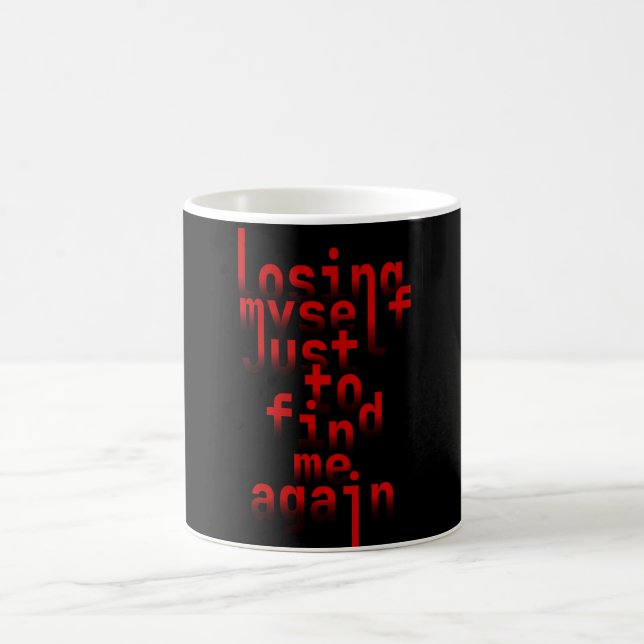 Mug Citation de découverte de soi Typographie Design (Centre)