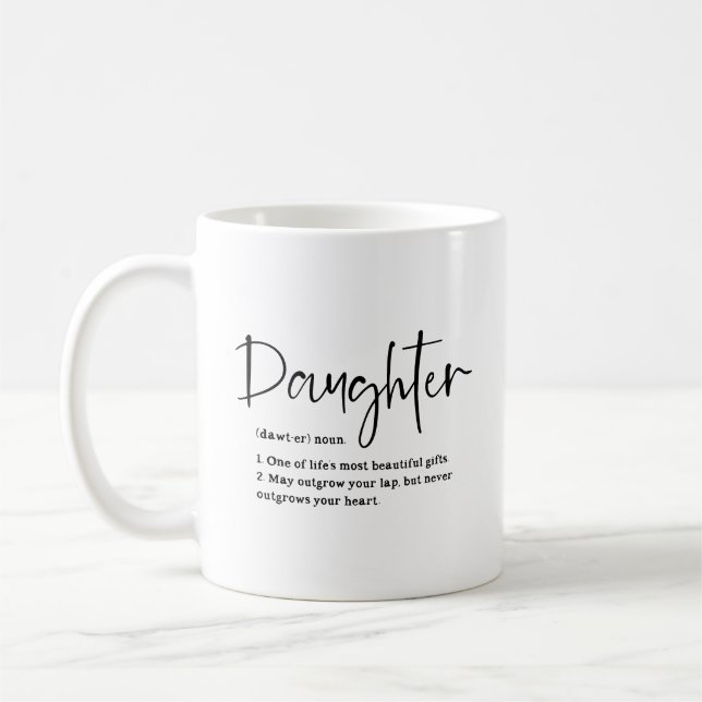 Mug Citation de définition de fille sentimentale (Gauche)
