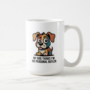 Mug Citation de dessin animé drôle de chien Butler