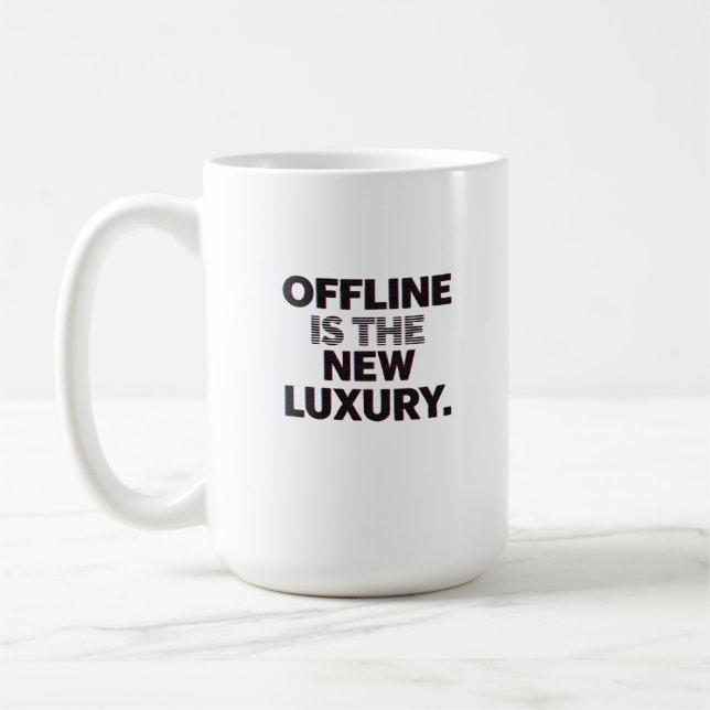Mug Citation de détox numérique : Hors ligne est le no (Gauche)