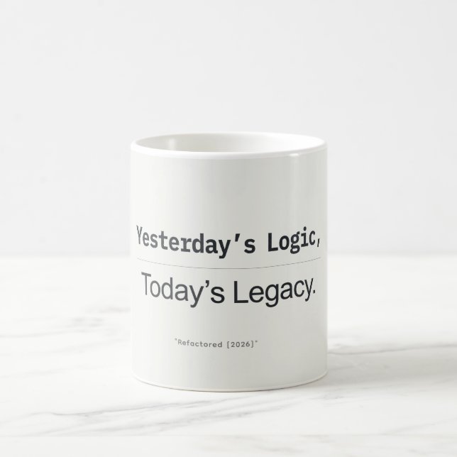 Mug Citation de développeur : la logique d'hier, l'hér (Centre)