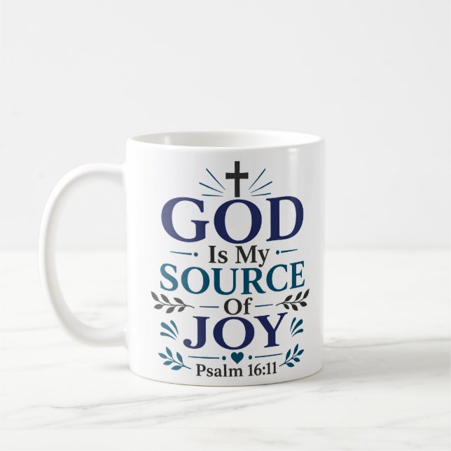 Mug Citation de dévotion quotidienne : Dieu est ma sou (Gauche)