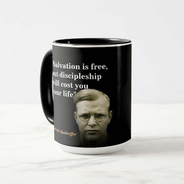 Mug Citation De Dietrich Bonhoeffer Sur Le Salut (Devant gauche)