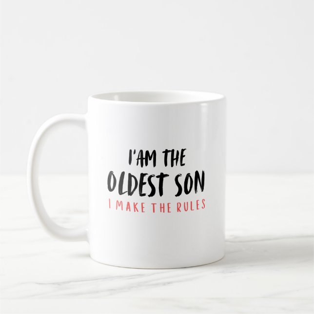 Mug Citation de famille drôle de fils aîné (Gauche)