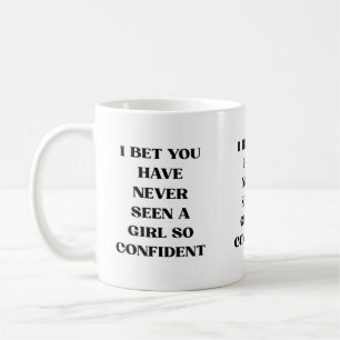 Mug Citation de fille confiante en gras – Féministe