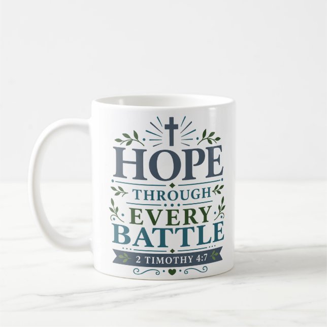 Mug Citation de foi audacieuse Espoir à travers chaque (Gauche)