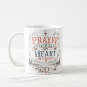 Mug Citation de foi chrétienne : La prière ouvre mon c