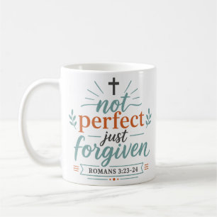 Mug Citation de foi chrétienne : Pas Parfait, Juste Pa