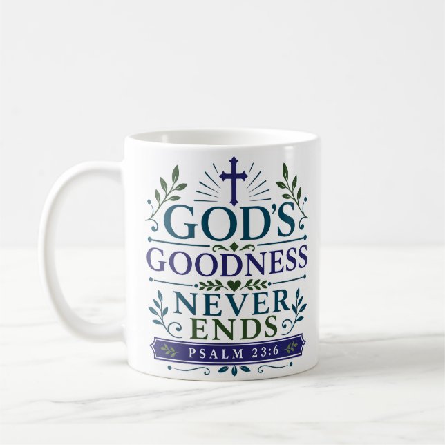 Mug Citation de foi chrétienne sur la bonté de Dieu qu (Gauche)