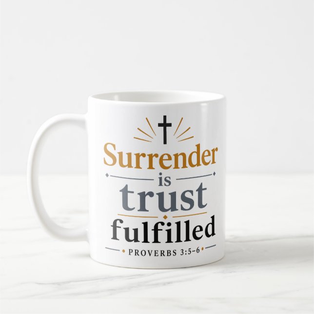 Mug Citation de foi esthétique sur la reddition comme  (Gauche)