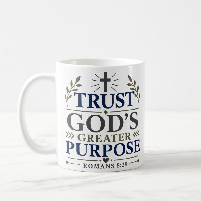 Mug Citation de foi quotidienne : Faire confiance au d (Gauche)