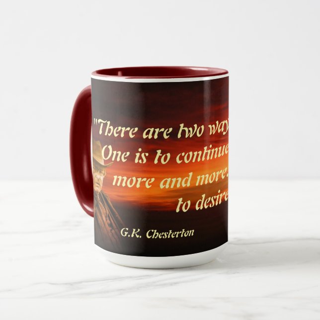 Mug Citation de G.K. Chesterton sur l'obtention de suf (Devant gauche)