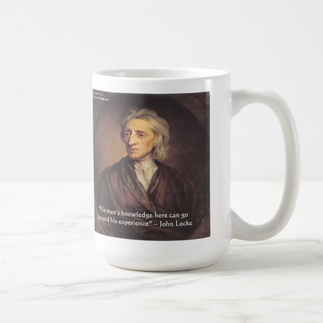 Mug Citation de John Locke sur la connaissance et l'ex (Droite)
