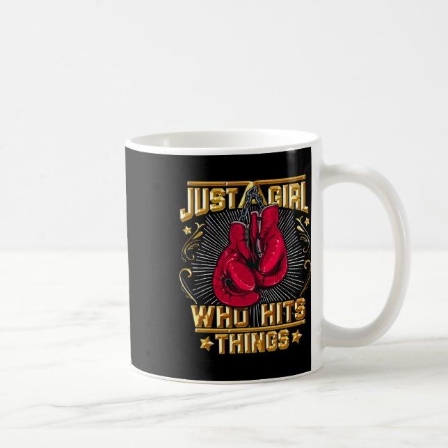 Mug Citation de kickboxing boxe thaï juste une fille q (Droite)