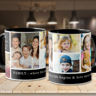 Mug Citation de la famille de photos Black 5 où la vie