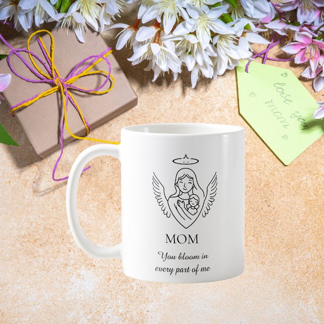 Mug Citation de la fête des mères dessinée à la main m (Créateur téléchargé)