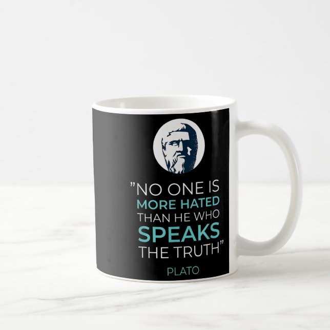 Mug Citation de la philosophie grecque antique Platon (Droite)