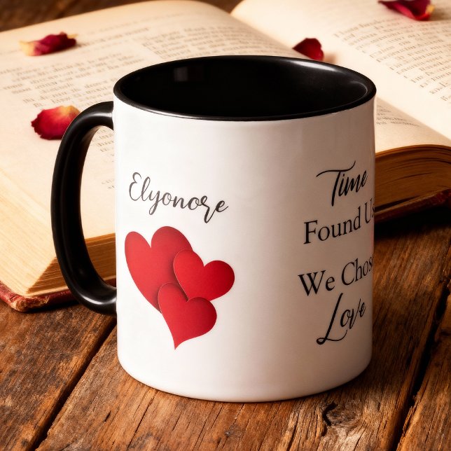 Mug Citation de la Saint-Valentin : Le Temps Nous a Tr (Créateur téléchargé)