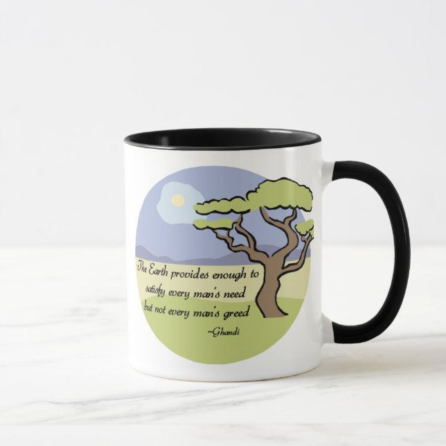 Mug Citation de la terre de Gandhi (Droite)